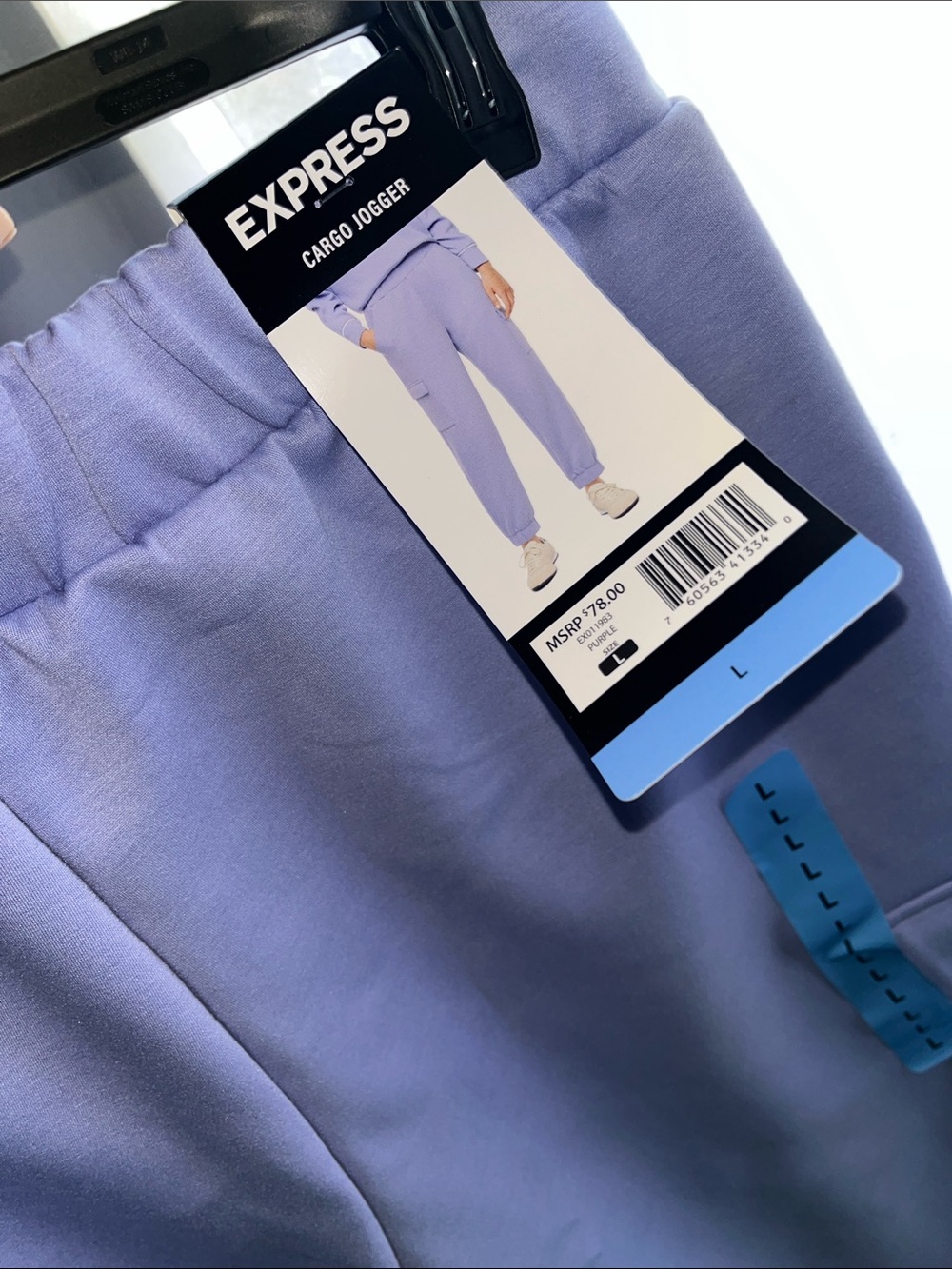 Express Women’s  Light Lavender Cargo Joggers